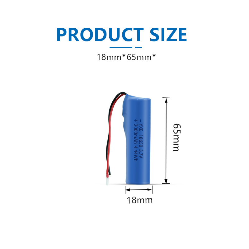 3.7 V Li-ion Battery 18650-2000mah